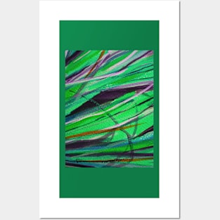Abstract Grass 1 Digitally Enhanced 4 Posters and Art